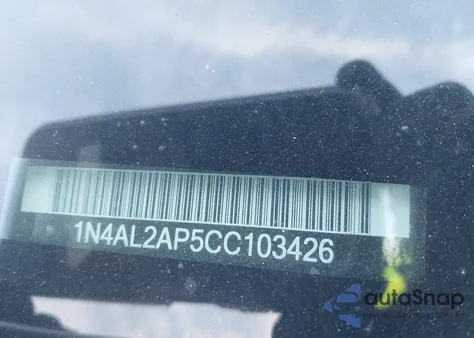 2012 Nissan Altima 2.5 S z USA, uszkodzony, nr VIN 1N4AL2AP5CC103426